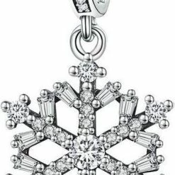 Nieuw ✨ Mijn Bedels Zilveren Hangende Bedel Sprankelende Sneeuwvlok ❤️