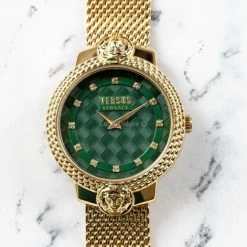 Begroting π Versus Versace Mouffetard Gold Green Swarovski - Dameshorloge - VSPLK1620 - Goud - Green - RVS Mesh Horlogeband - 38 MM β 15 Begroting π Versus Versace Mouffetard Gold Green Swarovski - Dameshorloge - VSPLK1620 - Goud - Green - RVS Mesh Horlogeband - 38 MM β -Sieraden-horloges Winkel 471x840 2