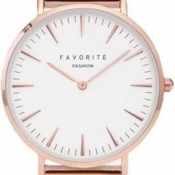 Korting 🥰 Favorite Fashion Navarra Rosegold Mesh 2.0 Horloge | Rosekleurig | Mesh Band | Luxe Giftset/Cadeauset ⭐