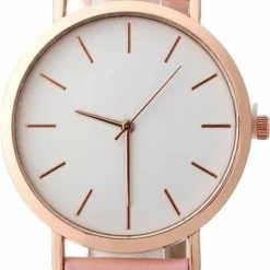 Beste deal 🥰 Fako® - Horloge - Rosé Goudkleurig - Ø 41mm - Roze 🔔