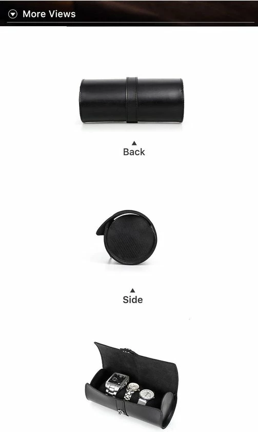 Goedkoopste π BUGOLINI ANTIQUS5 - Dubbele Horloge Houder - Lederen Horloge Houder Met Ritssluiting - Geschikt Voor 2 Horloges π 6 Goedkoopste π BUGOLINI ANTIQUS5 - Dubbele Horloge Houder - Lederen Horloge Houder Met Ritssluiting - Geschikt Voor 2 Horloges π - Afbeelding 4