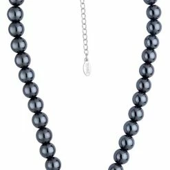 Aanbiedingen 🔔 Behave® Korte Ketting Dames Antraciet Donker Grijs Met Hematiet Kralen 🤩