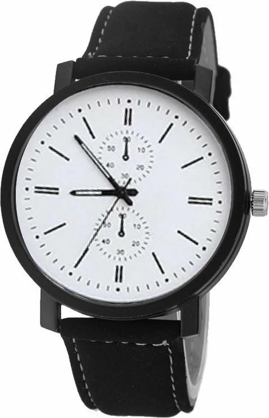 Aanbiedingen π Fashion Favorite Pollock White Quartz Horloge | Zwart/Wit | Kunstleder | Ø 45 Mm π― 3 Aanbiedingen π Fashion Favorite Pollock White Quartz Horloge | Zwart/Wit | Kunstleder | Ø 45 Mm π―