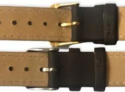 Aanbiedingen 😉 Horlogeband-12mm-echt Leer-zacht-mat-zwart-goudkleurige Gesp- 12 Mm ✔️ -Sieraden-horloges Winkel 550x182