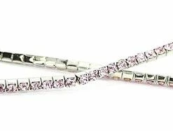 Goedkoop 🔔 LunaLady Enkelbandje Met Roze Stras, Elastisch 🎁