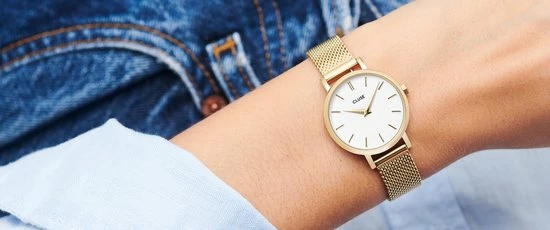 Gloednieuw π― Cluse Boho Chic Petite Mesh White, Gold Colour π 4 Gloednieuw π― Cluse Boho Chic Petite Mesh White, Gold Colour π - Afbeelding 2