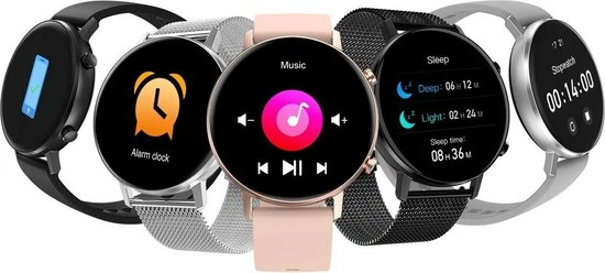 Aanbiedingen 😉 Belesy® Eighteen - Smartwatch Dames - Smartwatch Heren - Horloge - Full Circle - Super Mooi Scherm - 18 Wijzerplaten - Stappenteller - Bloeddruk - Mutli Sport - Milanees - Staal - Goud 😀 26 Aanbiedingen 😉 Belesy® Eighteen - Smartwatch Dames - Smartwatch Heren - Horloge - Full Circle - Super Mooi Scherm - 18 Wijzerplaten - Stappenteller - Bloeddruk - Mutli Sport - Milanees - Staal - Goud 😀 - Afbeelding 25