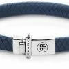 Goedkoop 🔔 Rebel & Rose Rebel&Rose RR-L0146-S-M Armband Leer Blauw Met Zilver Element 🔔 -Sieraden-horloges Winkel 550x256