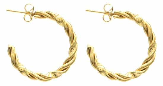 Beste Verkoop π Dielay Oorbellen Twist - Open Oorringen - RVS - 2,5 Cm - Goudkleurig π 3 Beste Verkoop π Dielay Oorbellen Twist - Open Oorringen - RVS - 2,5 Cm - Goudkleurig π