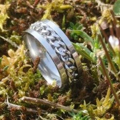 Beste deal 🔥 Ocean Of Motion - Anxiety Ring - Stress Ring - Fidget Ring - Spinner Ring - Fidget Toys - Ring - Ringen - Fles Opener - Bier Opener - Titanium - Ketting - Zilver - Ringmaat 60/19.00 Mm - Dames - Heren 😉 -Sieraden-horloges Winkel 550x309 25