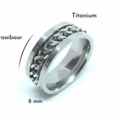 Beste deal 🔥 Ocean Of Motion - Anxiety Ring - Stress Ring - Fidget Ring - Spinner Ring - Fidget Toys - Ring - Ringen - Fles Opener - Bier Opener - Titanium - Ketting - Zilver - Ringmaat 60/19.00 Mm - Dames - Heren 😉 -Sieraden-horloges Winkel 550x309 29