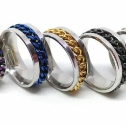 Beste deal 🔥 Ocean Of Motion - Anxiety Ring - Stress Ring - Fidget Ring - Spinner Ring - Fidget Toys - Ring - Ringen - Fles Opener - Bier Opener - Titanium - Ketting - Zilver - Ringmaat 60/19.00 Mm - Dames - Heren 😉 -Sieraden-horloges Winkel 550x309 30