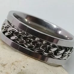 Beste deal 🔥 Ocean Of Motion - Anxiety Ring - Stress Ring - Fidget Ring - Spinner Ring - Fidget Toys - Ring - Ringen - Fles Opener - Bier Opener - Titanium - Ketting - Zilver - Ringmaat 60/19.00 Mm - Dames - Heren 😉 -Sieraden-horloges Winkel 550x309 31