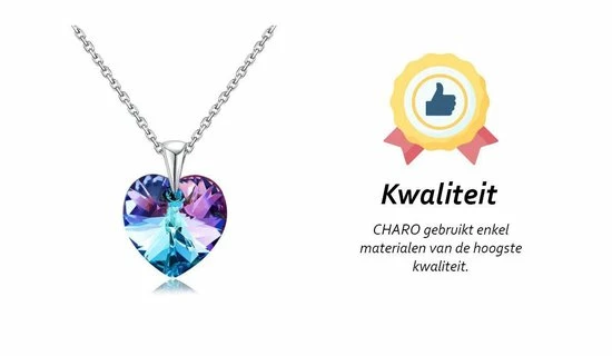 Goedkoop β CHARO - Swarovski Ketting – Sterling Zilver – Paars Hart π 5 Goedkoop β CHARO - Swarovski Ketting – Sterling Zilver – Paars Hart π - Afbeelding 3