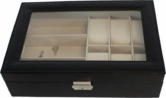 Groothandel 🧨 C.T. Horlogebox Voor 6 Horloges En 3 Brillen - 8 Cm X 30 Cm X 20,6 Cm 🥰 3 Groothandel 🧨 C.T. Horlogebox Voor 6 Horloges En 3 Brillen - 8 Cm X 30 Cm X 20,6 Cm 🥰