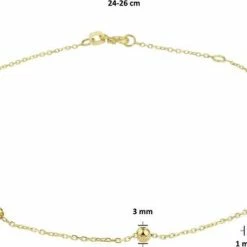 Nieuw π Marie-Celeste Enkelbandje Bolletjes 1,0 Mm 24 - 26 Cm - Goud π 13 Nieuw π Marie-Celeste Enkelbandje Bolletjes 1,0 Mm 24 - 26 Cm - Goud π -Sieraden-horloges Winkel 550x345