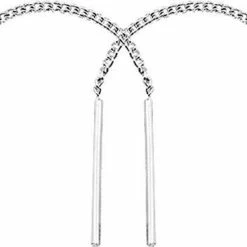 Korting 🔥 Glams Doortrekoorbellen Zirkonia 65 Mm - Zilver 👏