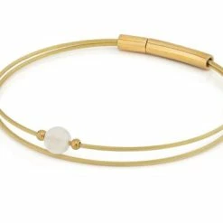 Begroting ⌛ Clic By Suzanne Thinking Of You Armband Maansteen Goudkleurig | Edelsteen Armband | Cadeau Voor Haar | Geboortesteen April 🤩