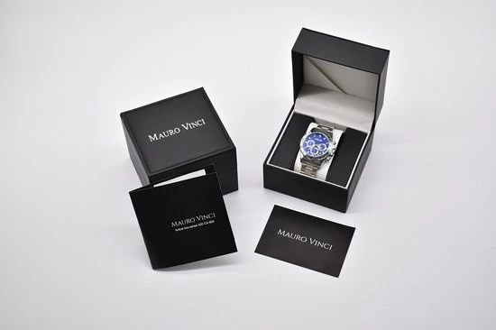 Goedkoopste π Horloge Heren Chronograph - Chrono Staal - Rvs Glanzend Blauw Mauro Vinci Active Line βοΈ 6 Goedkoopste π Horloge Heren Chronograph - Chrono Staal - Rvs Glanzend Blauw Mauro Vinci Active Line βοΈ - Afbeelding 4