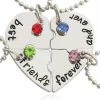 Goedkoop 😀 Bixorp Friends BFF Ketting Voor 4 Met Zilverkleurig Hartje En Kristalletjes !XXL Variant! - Vriendschapsketting Meisjes - Best Friends Ketting Vriendschap Cadeau Voor Vier ⭐ -Sieraden-horloges Winkel 550x366 38