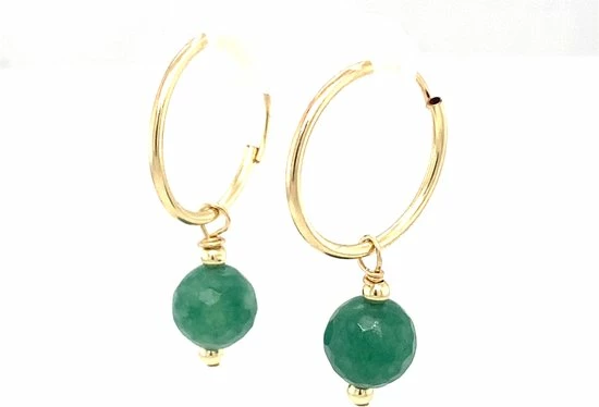 Groothandel 🤩 Pat's Jewels Oorbellen Dames - Oorringen - Goldfilled - Edelsteenhanger - Groen 🧨 8 Groothandel 🤩 Pat's Jewels Oorbellen Dames - Oorringen - Goldfilled - Edelsteenhanger - Groen 🧨 - Afbeelding 6