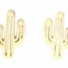 Flash-uitverkoop 💯 Dielay - Oorbellen Cactus - RVS Oorstekers - Lengte 12 Mm - Goudkleurig 🧨 -Sieraden-horloges Winkel 550x379