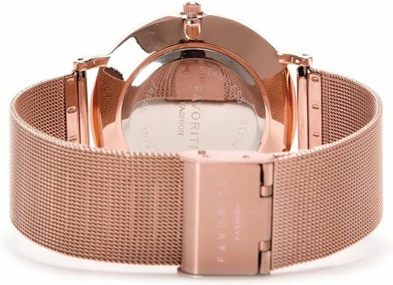 Korting 🥰 Favorite Fashion Navarra Rosegold Mesh 2.0 Horloge | Rosekleurig | Mesh Band | Luxe Giftset/Cadeauset ⭐ 5 Korting 🥰 Favorite Fashion Navarra Rosegold Mesh 2.0 Horloge | Rosekleurig | Mesh Band | Luxe Giftset/Cadeauset ⭐ - Afbeelding 3