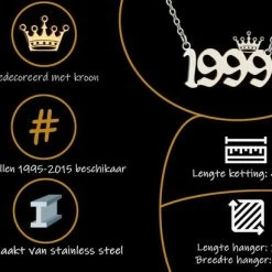 Gloednieuw 😉 Bixorp Jaartal 2009 Ketting Zilverkleurig - Stainless Steel / Roestvrij Staal - Cadeau Voor Haar 👏 -Sieraden-horloges Winkel 550x410