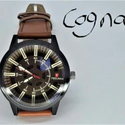 Groothandel 🧨 Lili 41 FabSuna Horloge, Cognac Skai Band, Pendelwijzers, Gespsluiting 😀 -Sieraden-horloges Winkel 550x412 24