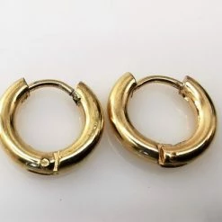 Begroting 🎁 Lili 41 Stalen - Oorringen - Goudkleur -Ø 8 Mm X D 2.5 Mm. Geschikt Voor Zowel Mannen Als Vrouwen 🎁