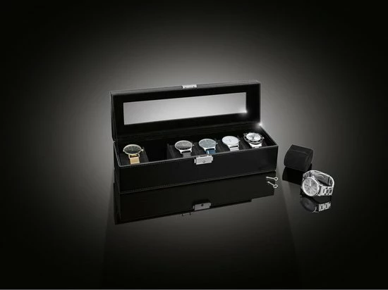 Nieuw π Merkloos Luxe Horlogebox - Geschikt Voor Horloges En Sieraden - 6 Aparte Vakken Met Uitneembare Horlogekussens - Hoogwaardige Lederlook Met Edele Veloursuitvoering - Met Slot - Zwart - Cadeau - Kado - Vaderdag Cadeau - Vaderdag Kados - Vader Cadeautjes π 3 Nieuw π Merkloos Luxe Horlogebox - Geschikt Voor Horloges En Sieraden - 6 Aparte Vakken Met Uitneembare Horlogekussens - Hoogwaardige Lederlook Met Edele Veloursuitvoering - Met Slot - Zwart - Cadeau - Kado - Vaderdag Cadeau - Vaderdag Kados - Vader Cadeautjes π