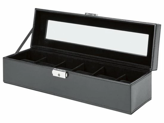 Nieuw π Merkloos Luxe Horlogebox - Geschikt Voor Horloges En Sieraden - 6 Aparte Vakken Met Uitneembare Horlogekussens - Hoogwaardige Lederlook Met Edele Veloursuitvoering - Met Slot - Zwart - Cadeau - Kado - Vaderdag Cadeau - Vaderdag Kados - Vader Cadeautjes π 4 Nieuw π Merkloos Luxe Horlogebox - Geschikt Voor Horloges En Sieraden - 6 Aparte Vakken Met Uitneembare Horlogekussens - Hoogwaardige Lederlook Met Edele Veloursuitvoering - Met Slot - Zwart - Cadeau - Kado - Vaderdag Cadeau - Vaderdag Kados - Vader Cadeautjes π - Afbeelding 2