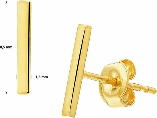 Kopen ✨ Marie-Celeste Balkje Dames Oorknoppen 8 Mm - Goud 🤩 10 Kopen ✨ Marie-Celeste Balkje Dames Oorknoppen 8 Mm - Goud 🤩 - Afbeelding 8