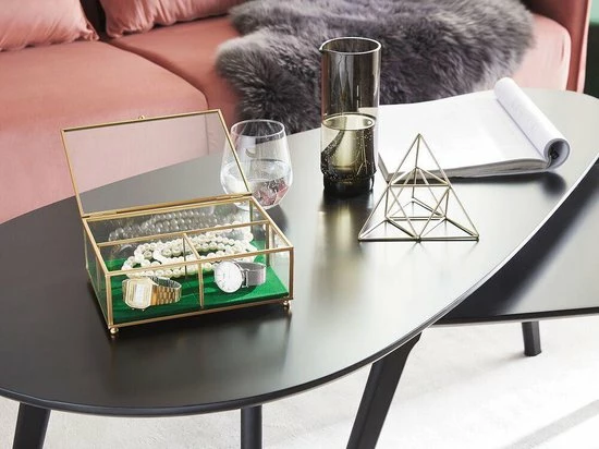 Promo 𧨠Beliani SAINTES - Sieradendoos - Goud - Glas π― 4 Promo 𧨠Beliani SAINTES - Sieradendoos - Goud - Glas π― - Afbeelding 2