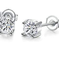 Coupon ❤️ Liefs Jade Oorbellen Dames | Zilveren Dames Oorbellen | 925 Zilver | Oorknopjes Met Zirkonia Steen | Cadeau Voor Vrouw | Schoencadeautje Sinterklaas | Black Friday 2022 | Kerst | Kerstcadeau Voor Vrouwen 🛒