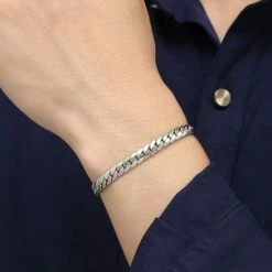 Uitgang 🛒 Soraro Cuban Link Heren Armband | Chain | Zilver Kleurig |4 Mm | Mannen Armband | Armbanden | Mannen Cadeautjes | Cadeau Voor Man | Armband Mannen | Armband Heren | Heren Armband | Sinterklaas | Black Friday | Kerst | Kerstcadeau 🔔