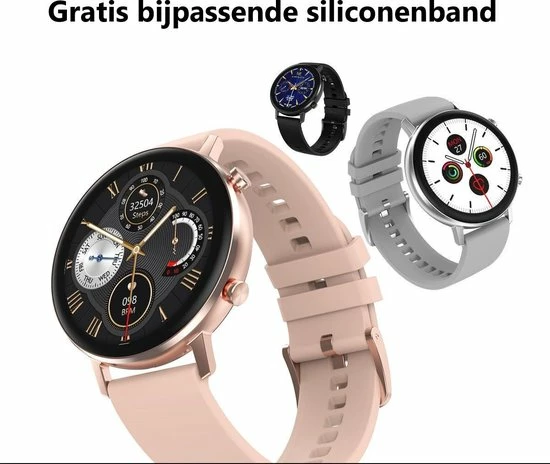 Aanbiedingen 😉 Belesy® Eighteen - Smartwatch Dames - Smartwatch Heren - Horloge - Full Circle - Super Mooi Scherm - 18 Wijzerplaten - Stappenteller - Bloeddruk - Mutli Sport - Milanees - Staal - Goud 😀 8 Aanbiedingen 😉 Belesy® Eighteen - Smartwatch Dames - Smartwatch Heren - Horloge - Full Circle - Super Mooi Scherm - 18 Wijzerplaten - Stappenteller - Bloeddruk - Mutli Sport - Milanees - Staal - Goud 😀 - Afbeelding 7