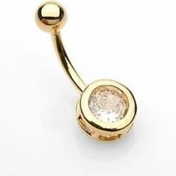 Korting 🤩 LMPiercings NL Navelpiercing Rond Gold Plated 14kt. 🥰