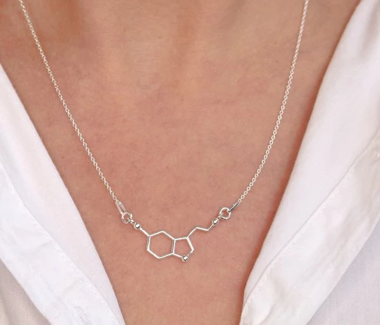Begroting ✨ ARLIZI 1538 Ketting Serotonine Molecuul Hanger - Dames - 925 Zilver - 44 Cm 🥰 4 Begroting ✨ ARLIZI 1538 Ketting Serotonine Molecuul Hanger - Dames - 925 Zilver - 44 Cm 🥰 - Afbeelding 2