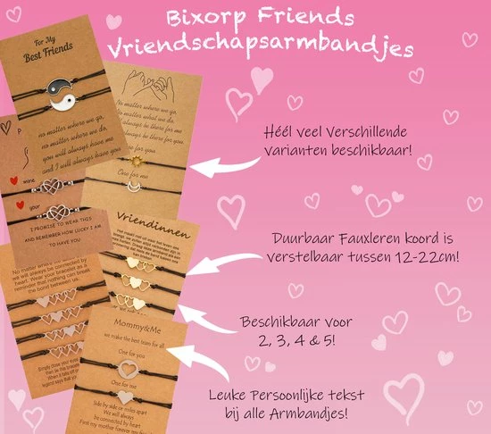 Beste recensies van π Bixorp Friends Vriendschapsarmbandjes Voor 2 Met Zilverkleurige Hartjes Zwart Bandje - BFF Armband Meisjes - Best Friends Armband Vriendschap Cadeau Voor Twee π 4 Beste recensies van π Bixorp Friends Vriendschapsarmbandjes Voor 2 Met Zilverkleurige Hartjes Zwart Bandje - BFF Armband Meisjes - Best Friends Armband Vriendschap Cadeau Voor Twee π - Afbeelding 2