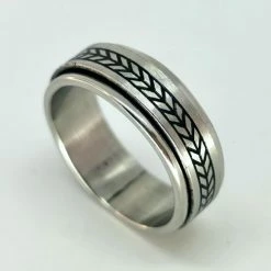 Beste Pirce 🔔 Lili 41 - RVS - Stress Ringen - Maat 18 - Tattoo Band, 2 Losse Ring Op Elkaar (ook Wel Stress Ring Genoemd) 🌟