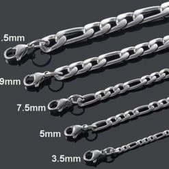 Beste deal ✨ Fako Bijoux® - Schakelketting Staal - RVS - Figaro Ketting - 5mm - 45cm - Zilverkleurig - Sinterklaas & Kerst 🌟 10 Beste deal ✨ Fako Bijoux® - Schakelketting Staal - RVS - Figaro Ketting - 5mm - 45cm - Zilverkleurig - Sinterklaas & Kerst 🌟 -Sieraden-horloges Winkel 550x501