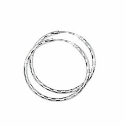 Top 10 🧨 Glams Oorringen Ronde Buis Gediamanteerd 30 Mm - Zilver ⌛