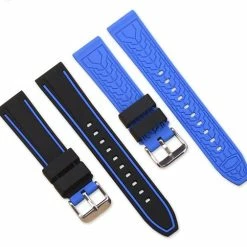 Begroting 🔔 Merkloos Siliconen Horlogeband - Siliconen Horlogeband 20MM - Blauw 🌟