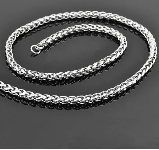 Beste deal π Lazy Cat Stalen Vossenstaart Ketting - Gevlochten Ketting - Edelstaal - 5mm/50cm π 5 Beste deal π Lazy Cat Stalen Vossenstaart Ketting - Gevlochten Ketting - Edelstaal - 5mm/50cm π - Afbeelding 3