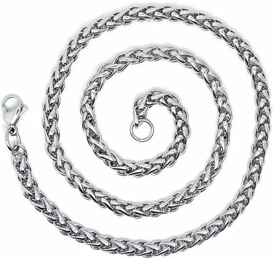 Beste deal π Lazy Cat Stalen Vossenstaart Ketting - Gevlochten Ketting - Edelstaal - 5mm/50cm π 3 Beste deal π Lazy Cat Stalen Vossenstaart Ketting - Gevlochten Ketting - Edelstaal - 5mm/50cm π