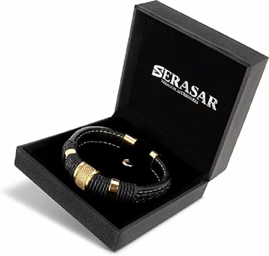 Hete verkoop π₯ Armband - Serasar - Echt Rund Leder - "Ring Goud" - Goudkleurig/Zwart - 23 Cm - Roestvrijstaal - Inclusief Bijpassend Sieraden Doosje - Mooi Om Cadeau Te Geven! - Maar Natuurlijk Ook Voor Jezelf.... π₯ 9 Hete verkoop π₯ Armband - Serasar - Echt Rund Leder - "Ring Goud" - Goudkleurig/Zwart - 23 Cm - Roestvrijstaal - Inclusief Bijpassend Sieraden Doosje - Mooi Om Cadeau Te Geven! - Maar Natuurlijk Ook Voor Jezelf.... π₯ - Afbeelding 7