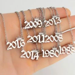 Gloednieuw 😉 Bixorp Jaartal 2009 Ketting Zilverkleurig - Stainless Steel / Roestvrij Staal - Cadeau Voor Haar 👏
