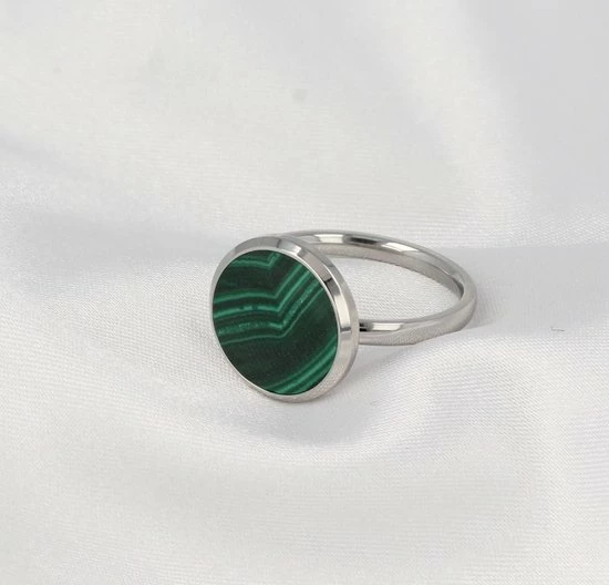 Beste Verkoop π My Bendel - Ring Zilver - Met Groene Malachiet Steen - My Bendel - De Aderen In Deze Groene Stenen Ring Geven De Ring Een Levendige En Warme Uitstraling - Met Luxe Cadeauverpakking π 6 Beste Verkoop π My Bendel - Ring Zilver - Met Groene Malachiet Steen - My Bendel - De Aderen In Deze Groene Stenen Ring Geven De Ring Een Levendige En Warme Uitstraling - Met Luxe Cadeauverpakking π - Afbeelding 4