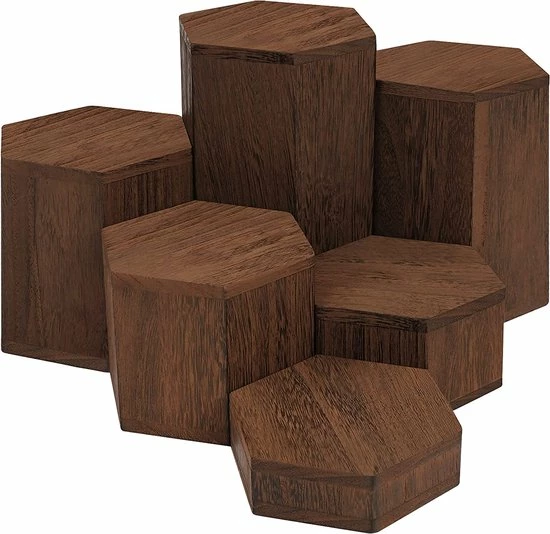 Nieuw π Belle Vous Houten Hexagonale Display Risers (6 Pak) – Houten Standaarden Voor Planken En Balies – Stapsgewijze Plinten Voor Sieraden, Verkoop, Miniaturen, Cupcakes En Desserts β¨ 3 Nieuw π Belle Vous Houten Hexagonale Display Risers (6 Pak) – Houten Standaarden Voor Planken En Balies – Stapsgewijze Plinten Voor Sieraden, Verkoop, Miniaturen, Cupcakes En Desserts β¨